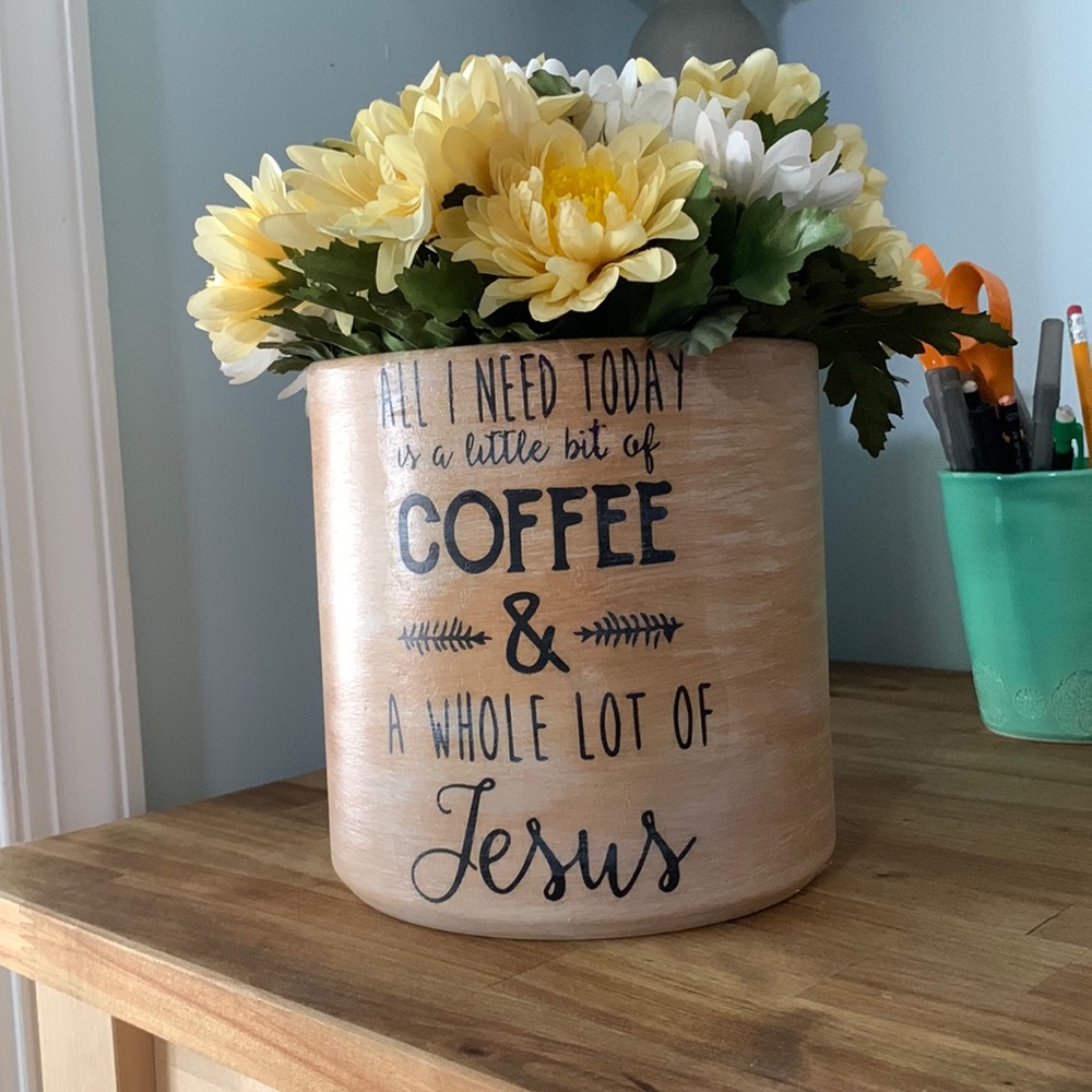 Home Decor - up cycled canister